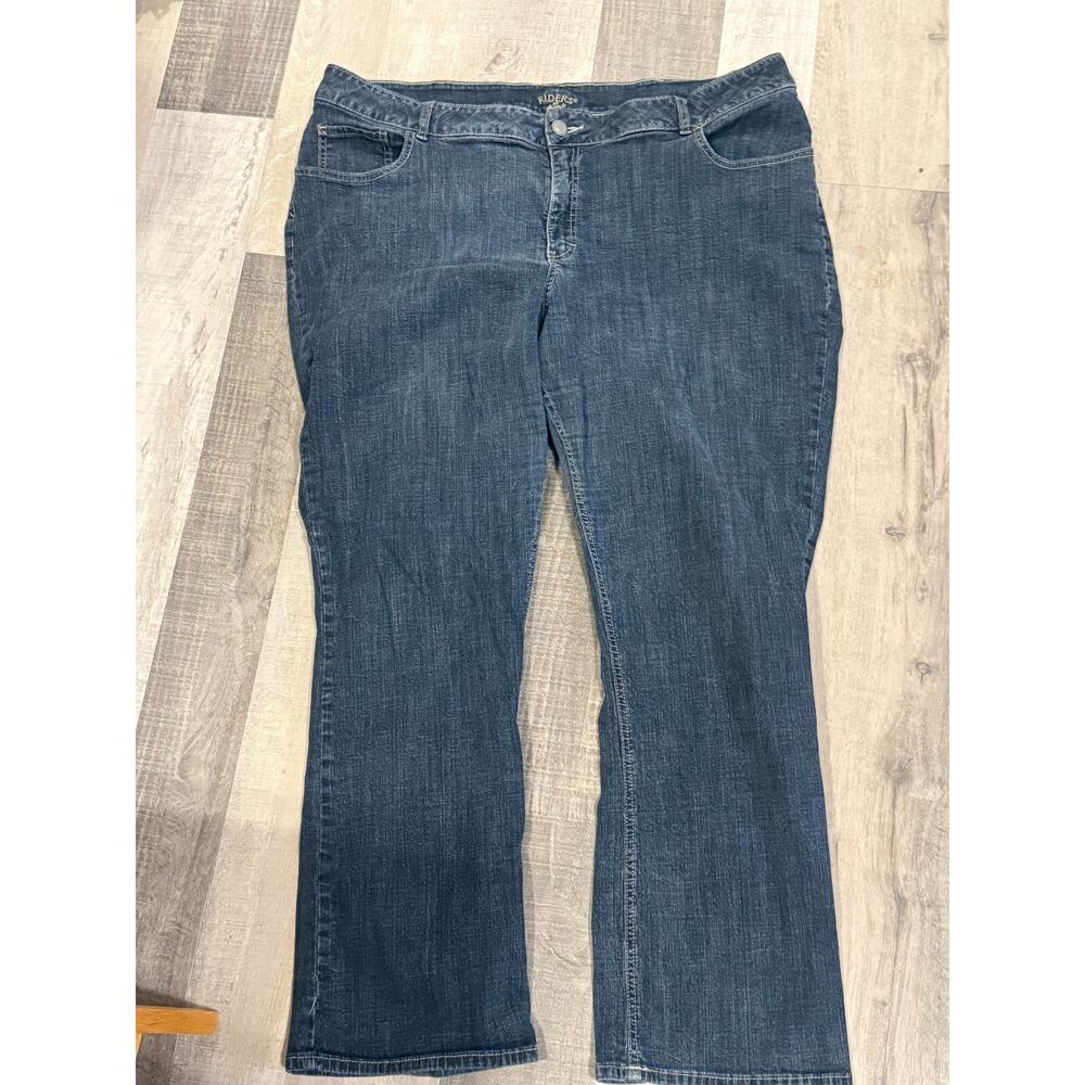 Rider By Lee Bootcut Jeans Womens 24 Blue Denim 5 Pockets Flat Front Mid-Rise